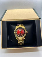 Rolex Inspired Crimson Red Watch