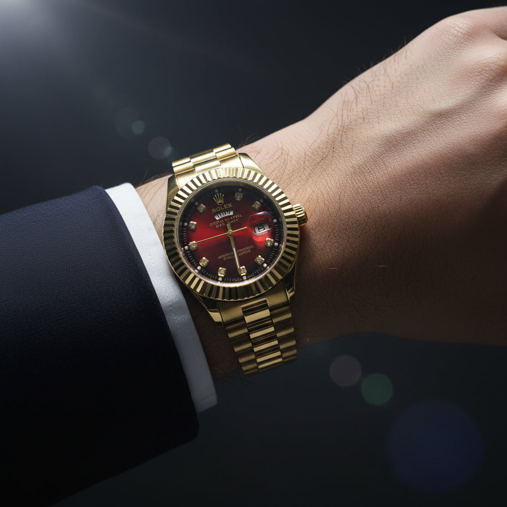 Rolex Inspired Crimson Red Watch