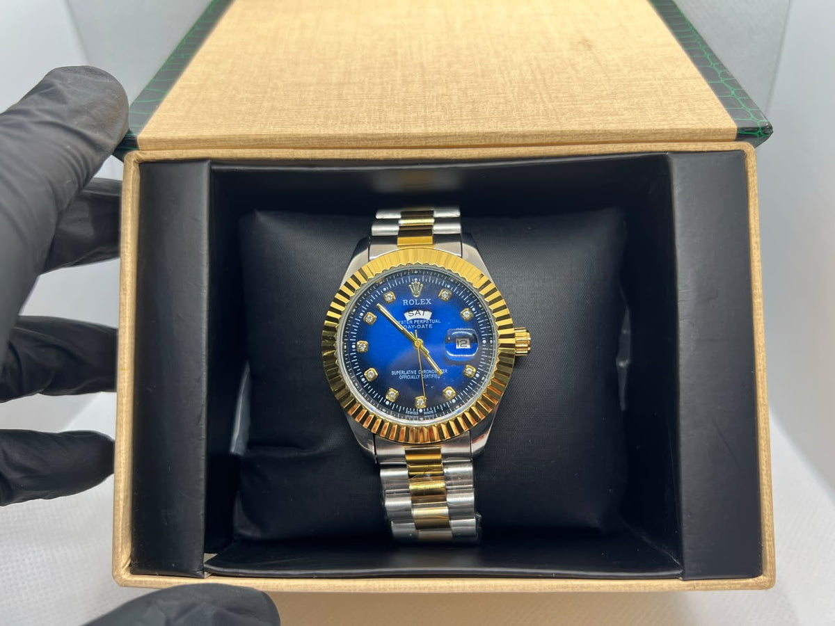 Blue Premium Rolex Inspired Watch